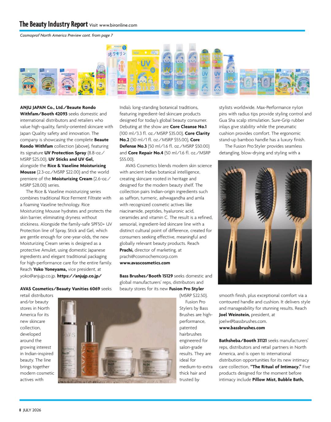 ANJU JAPAN featured in The Beauty Industry Report